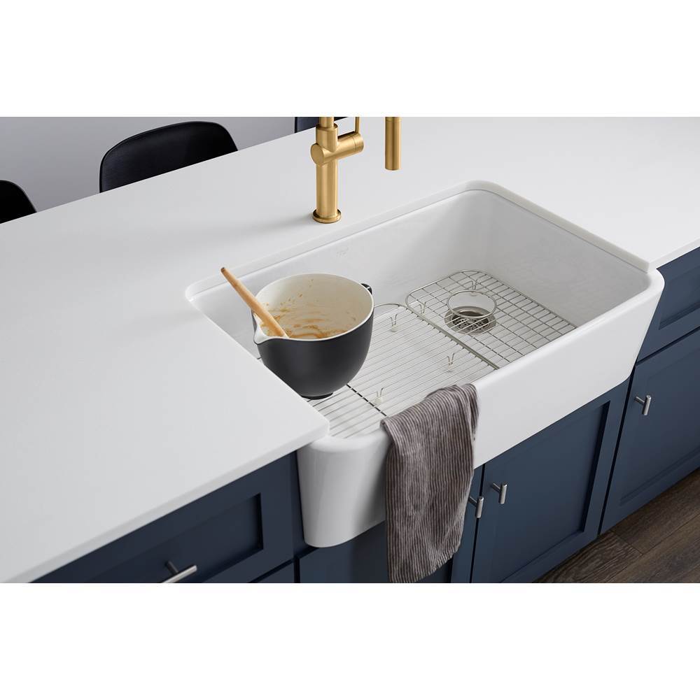 Ironridge 34'' undermount single-bowl farmhouse kitchen sink