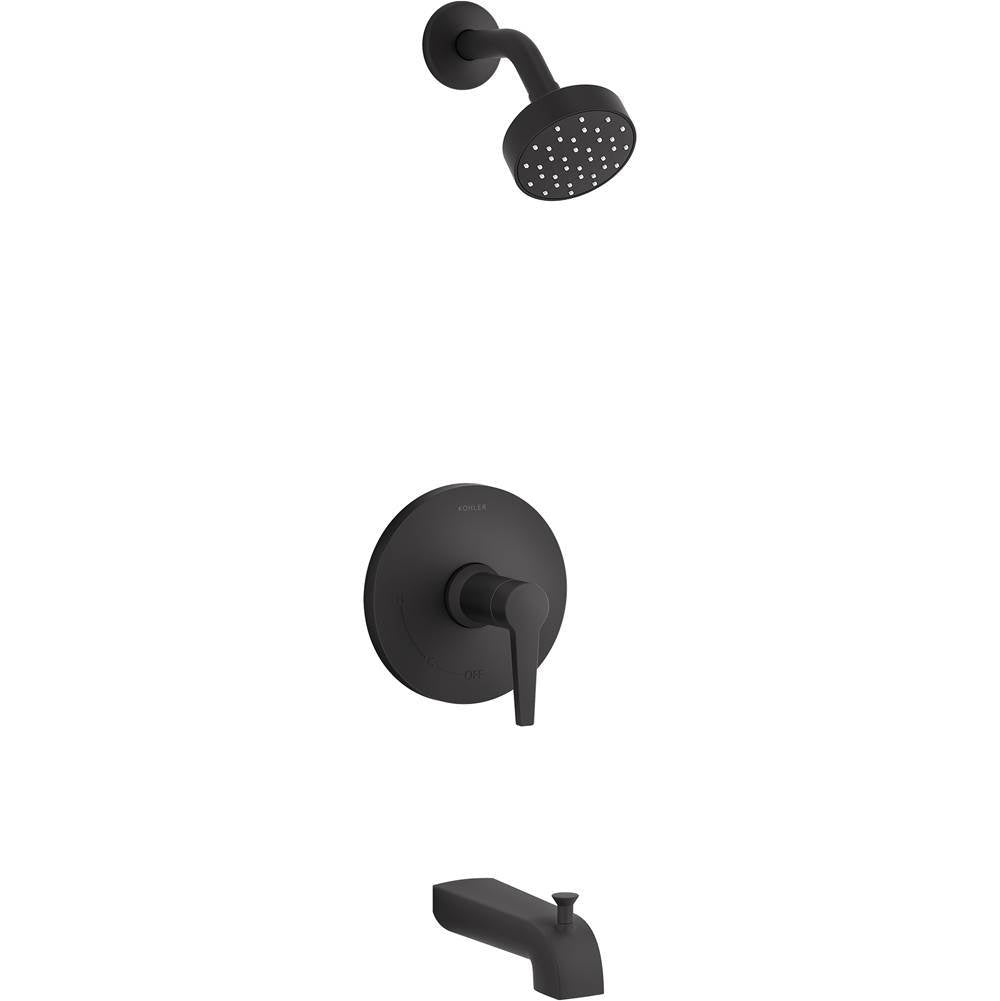 Kohler - Pitch Rite-Temp bath and shower trim kit, 1.75 gpm - Matte Black