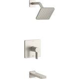 Kohler - Parallel Rite-Temp bath and shower trim kit, 2.5 gpm - Vibrant Brushed Nickel