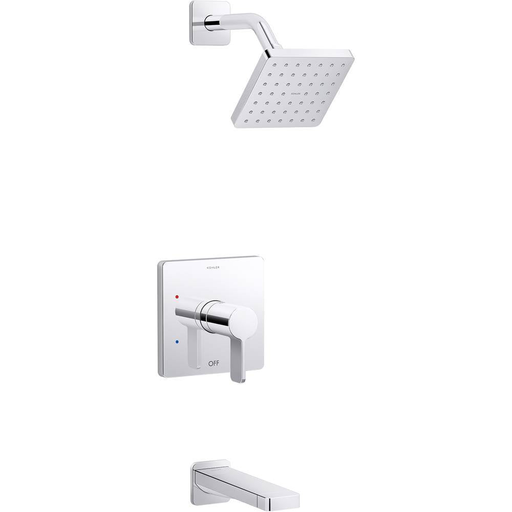Kohler - Parallel Rite-Temp bath and shower trim kit, 2.5 gpm - Polished Chrome