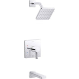 Kohler - Parallel Rite-Temp bath and shower trim kit, 2.5 gpm - Polished Chrome