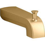 Kohler - Pitch Wall-mount diverter bath spout - Vibrant Brushed Moderne Brass