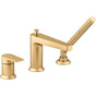 Kohler - Taut Deck-mount bath faucet with handshower - Vibrant Brushed Moderne Brass