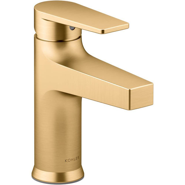 Kohler - Taut Single-handle bathroom sink faucet, 1.2 gpm - Vibrant Brushed Moderne Brass