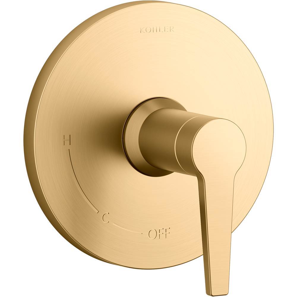 Kohler - Pitch Rite-Temp valve trim - Vibrant Brushed Moderne Brass