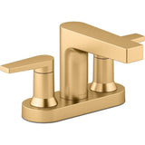Kohler - Taut Centerset bathroom sink faucet, 1.2 gpm - Vibrant Brushed Moderne Brass