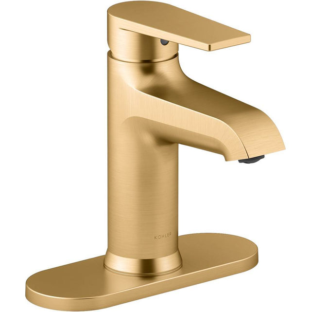 Kohler - Hint Single-handle bathroom sink faucet, 1.2 gpm - Vibrant Brushed Moderne Brass
