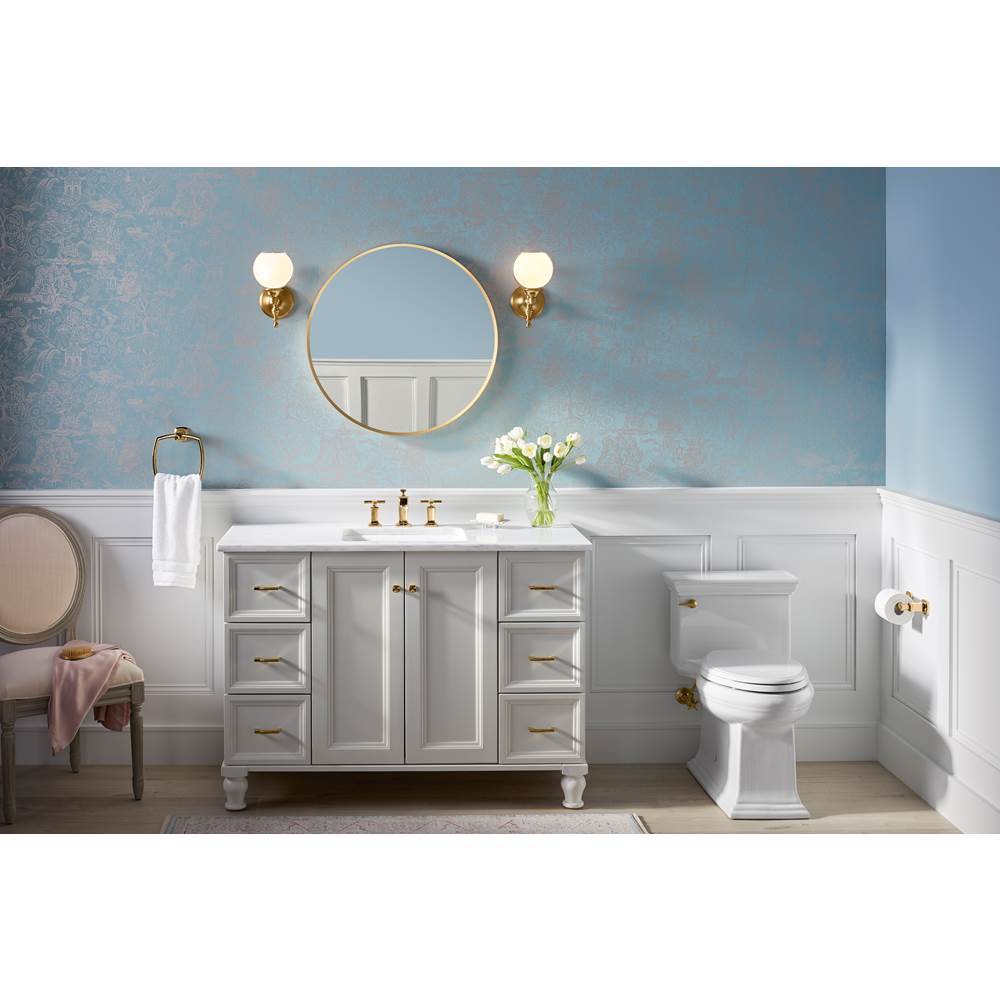 Essential 28'' round framed mirror