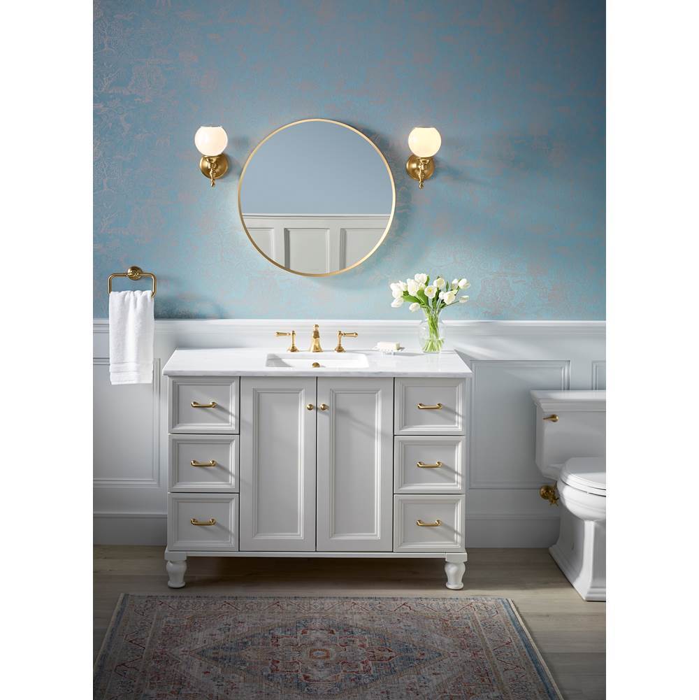 Essential 28'' round framed mirror
