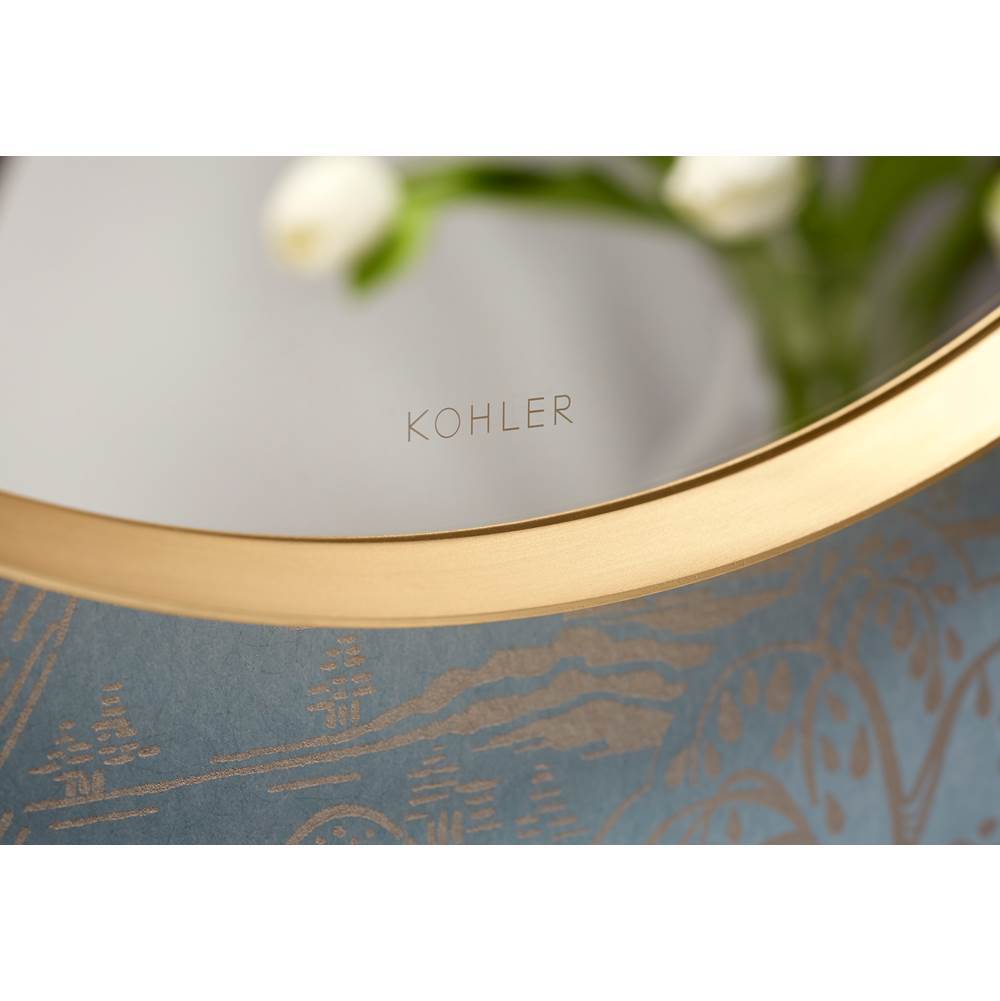 Essential 28'' round framed mirror