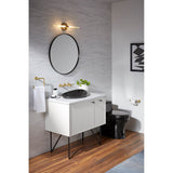 Essential 28'' round framed mirror