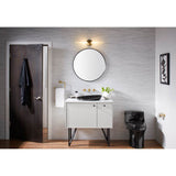 Essential 28'' round framed mirror