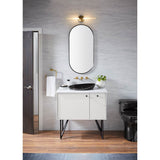 Essential 20'' x 40'' capsule framed mirror