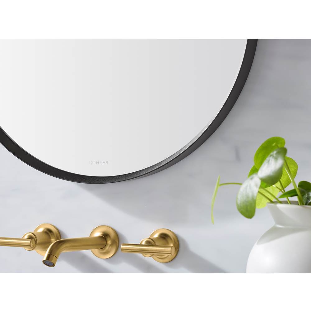 Essential 28'' round framed mirror