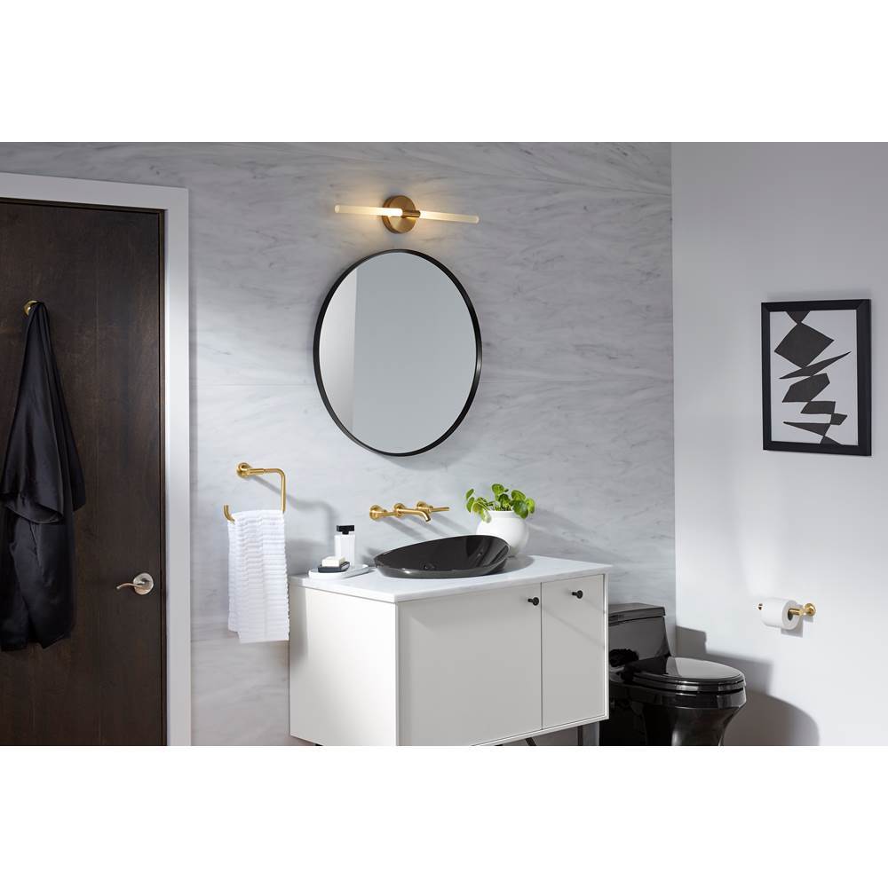 Essential 28'' round framed mirror
