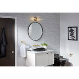 Essential 28'' round framed mirror