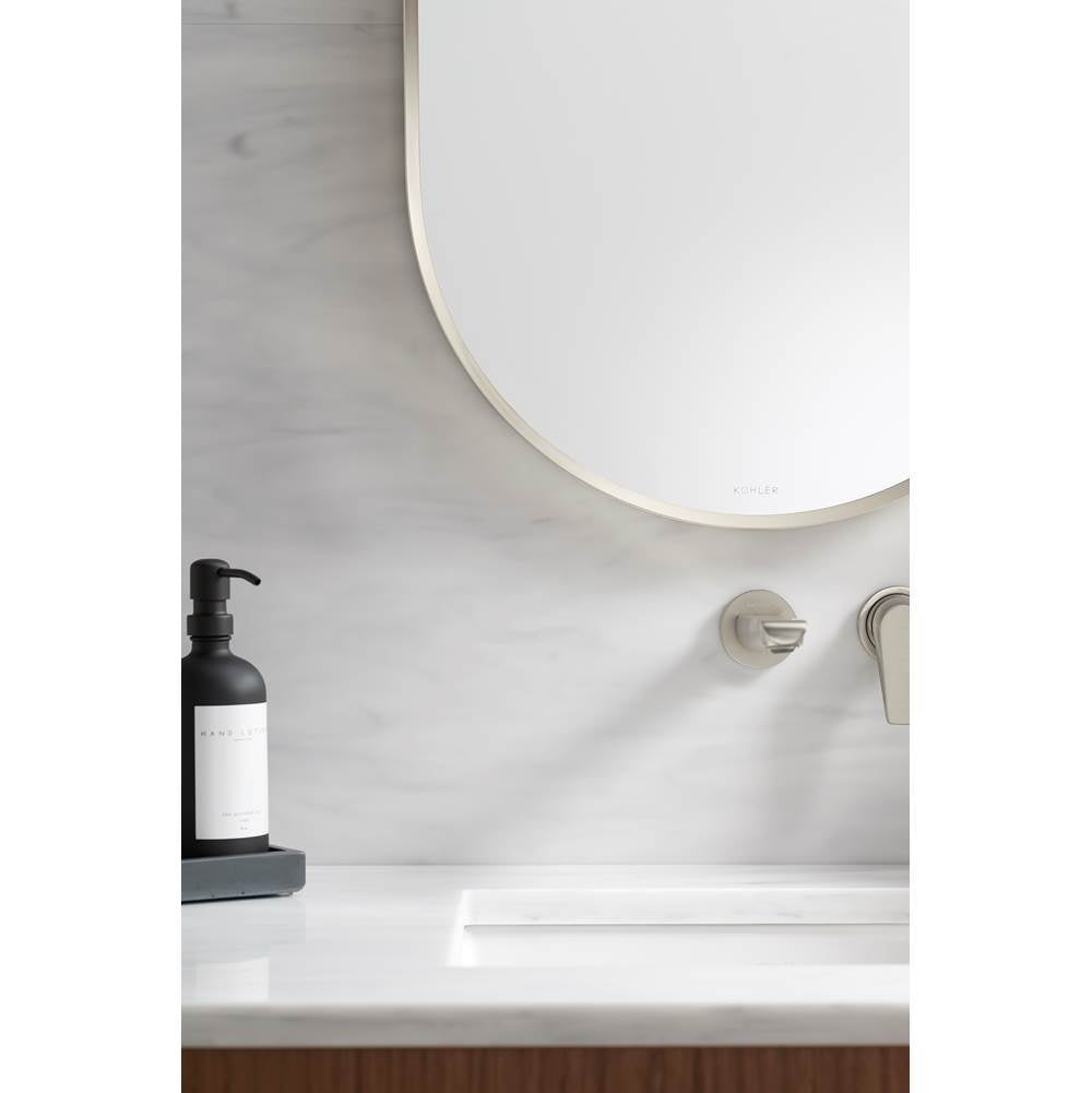 Essential 28'' round framed mirror