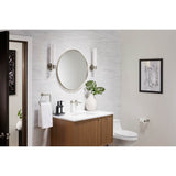 Essential 28'' round framed mirror