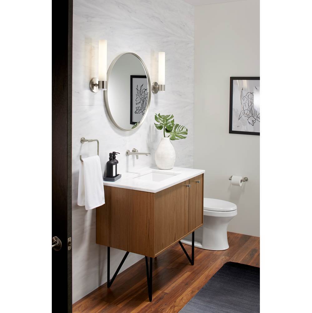 Essential 28'' round framed mirror