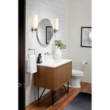 Essential 28'' round framed mirror