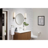 Essential 28'' round framed mirror