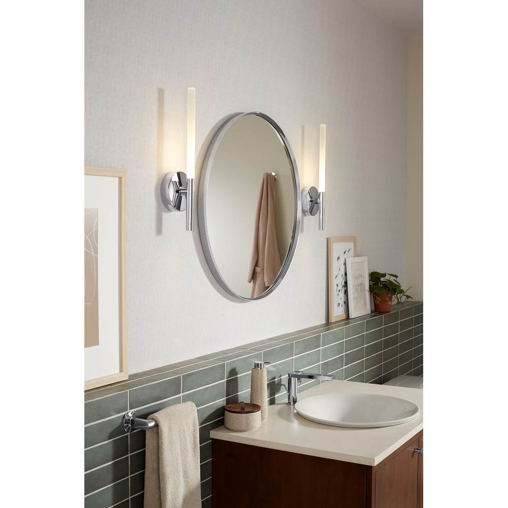 Essential 28'' round framed mirror