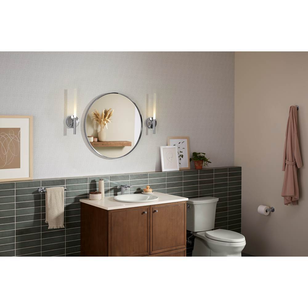 Essential 28'' round framed mirror