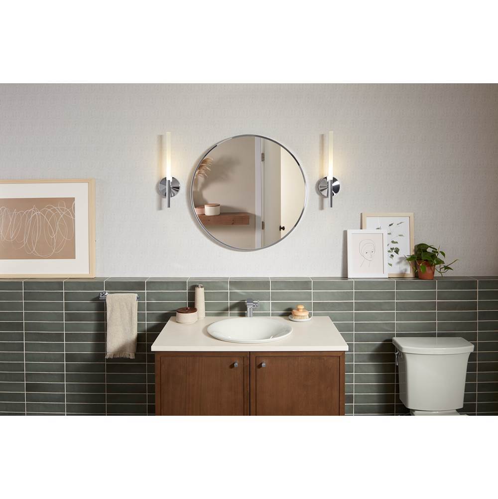 Essential 28'' round framed mirror