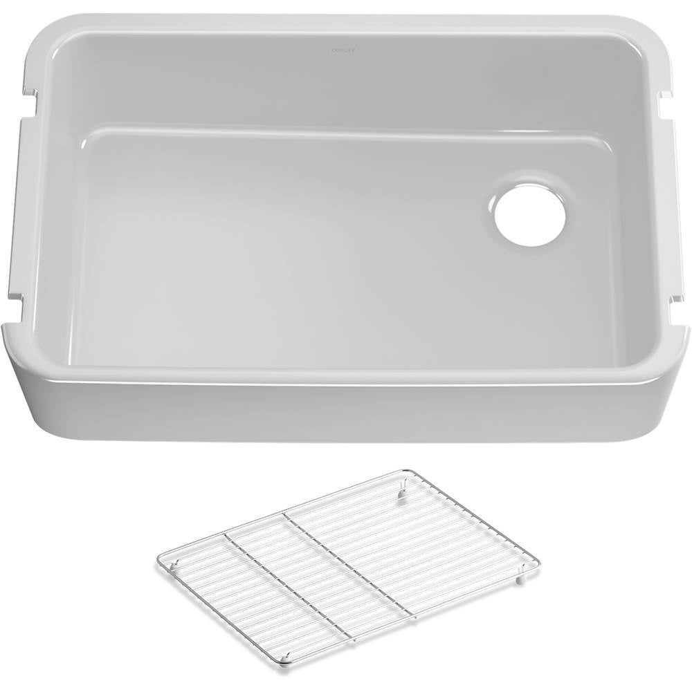 Kohler - Ironridge 34'' undermount single-bowl farmhouse kitchen sink - Ice Grey