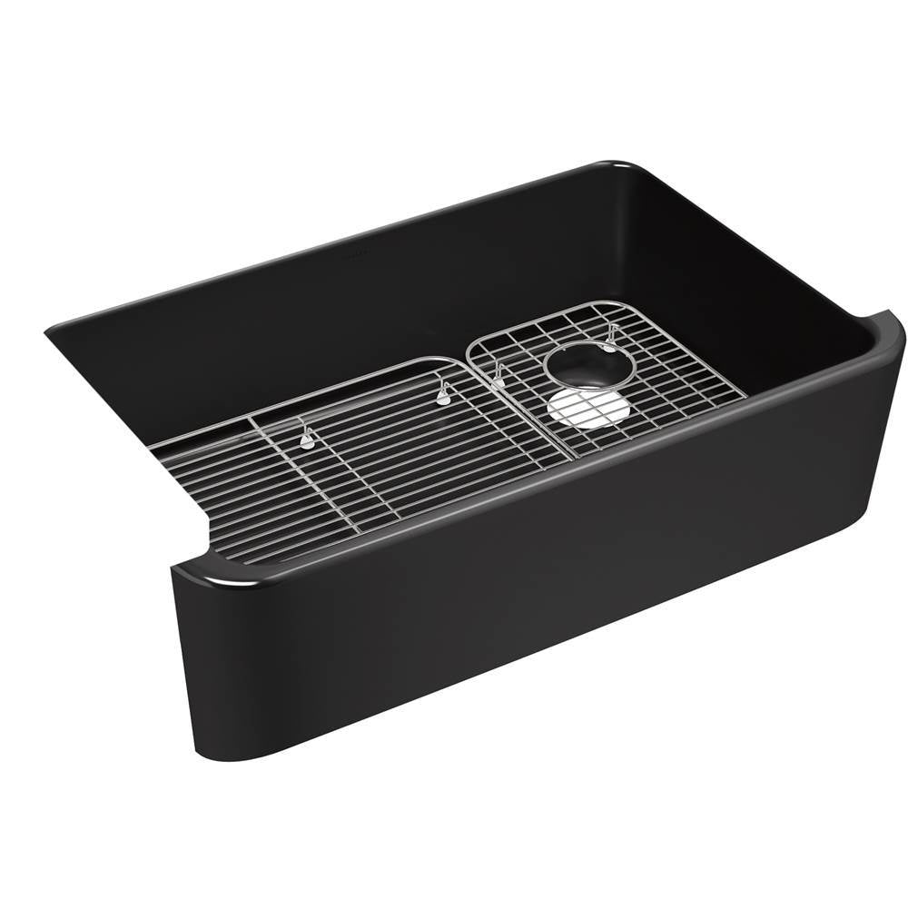 Ironridge 34'' undermount single-bowl farmhouse kitchen sink