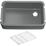 Kohler - Ironridge 34'' undermount single-bowl farmhouse kitchen sink - Basalt