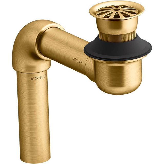 Kohler - Bathroom sink offset drain with open strainer - Vibrant Brushed Moderne Brass