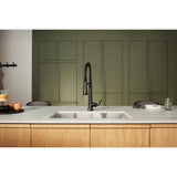 Tone Semi-professional pull-down kitchen sink faucet with three-function sprayhead