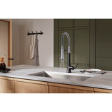 Tone Semi-professional pull-down kitchen sink faucet with three-function sprayhead