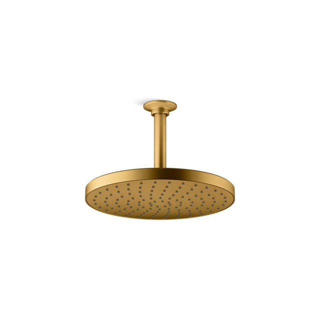 Kohler - Awaken 10'' single-function rainhead, 2.5 gpm - Vibrant Brushed Moderne Brass