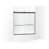 Kohler - Levity Sliding bath door, 62'' H x 56-5/8 - 59-5/8'' W, with 1/4'' thick Crystal Clear glass - Matte Black
