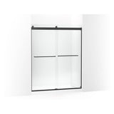 Kohler - Levity 74'' H sliding shower door with 1/4''-thick glass - Matte Black