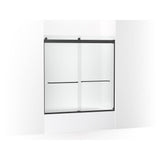 Kohler - Levity Sliding bath door, 62'' H x 56-5/8 - 59-5/8'' W, with 1/4'' thick Frosted glass - Matte Black
