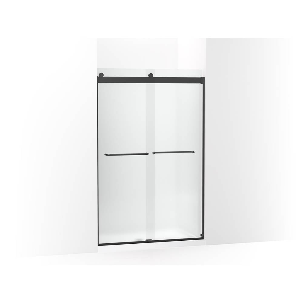 Kohler - Levity Sliding shower door, 74'' H x 44-5/8 - 47-5/8'' W, with 1/4'' thick Frosted glass - Matte Black