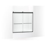 Kohler - Levity Sliding bath door, 59-3/4'' H x 56-5/8 - 59-5/8'' W, with 1/4'' thick Frosted glass - Matte Black