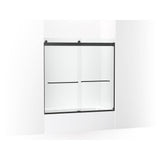 Kohler - Levity Sliding bath door, 59-3/4'' H x 56-5/8 - 59-5/8'' W, with 1/4'' thick Crystal Clear glass - Matte Black