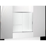 Kohler - Elate 56-3/4'' H sliding bath door with 1/4''-thick glass - Bright Silver
