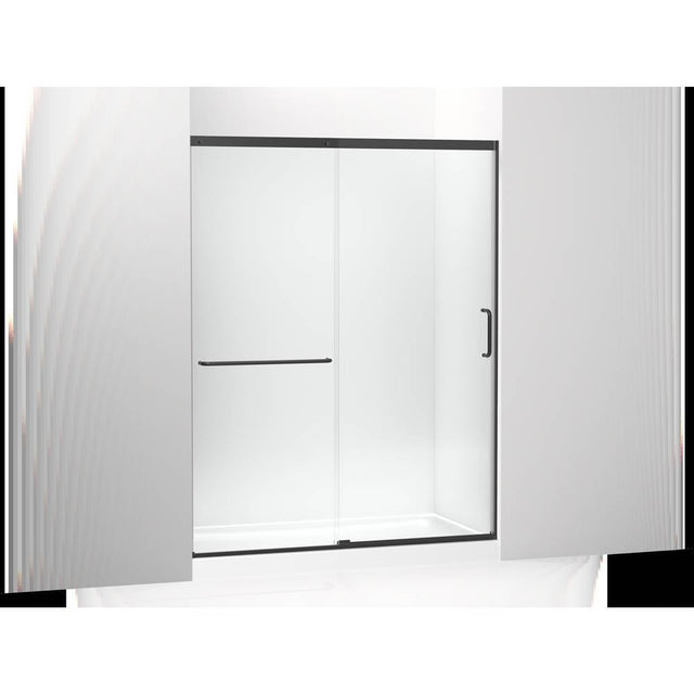 Kohler - Elate Tall 75-1/2'' H sliding shower door with 5/16''-thick glass - Matte Black