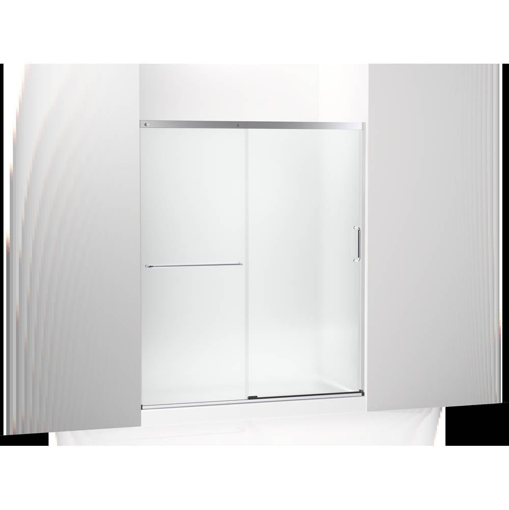 Kohler - Elate Sliding shower door, 70-1/2'' H x 56-1/4 - 59-5/8'' W, with 1/4'' thick Frosted glass - Bright Silver