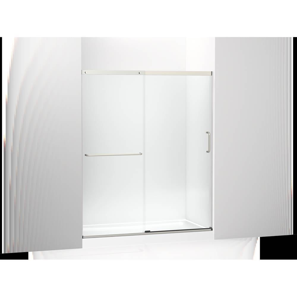 Kohler - Elate Sliding shower door, 70-1/2'' H x 56-1/4 - 59-5/8'' W, with 1/4'' thick Crystal Clear glass - Matte Nickel
