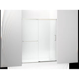 Kohler - Elate Sliding shower door, 70-1/2'' H x 56-1/4 - 59-5/8'' W, with 1/4'' thick Crystal Clear glass - Matte Nickel