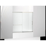 Kohler - Elate Sliding bath door, 56-3/4'' H x 56-1/4 - 59-5/8'' W, with 1/4'' thick Frosted glass - Matte Nickel