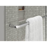 Elate Sliding shower door, 75-1/2'' H x 68-1/4 - 71-5/8'' W, with heavy 5/16'' thick Crystal Clear glass with privacy band