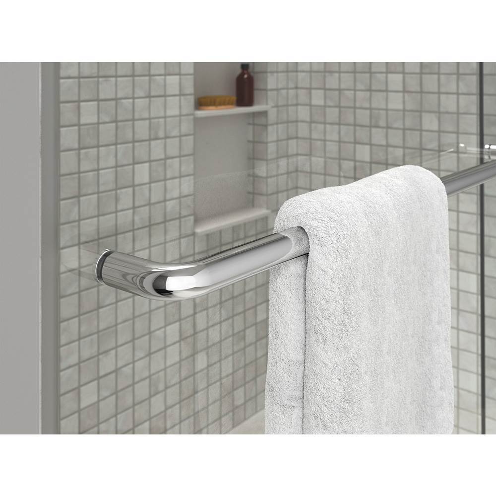 Elate Sliding shower door, 70-1/2'' H x 44-1/4 - 47-5/8'' W, with 1/4'' thick Crystal Clear glass