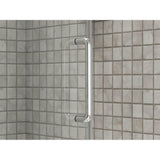 Elate Sliding shower door, 75-1/2'' H x 44-1/4 - 47-5/8'' W, with heavy 5/16'' thick Crystal Clear glass with privacy band
